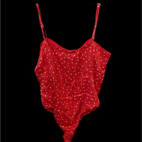 NWT Zara Red bathing suit w/ white stars XL - Picture 2 of 5